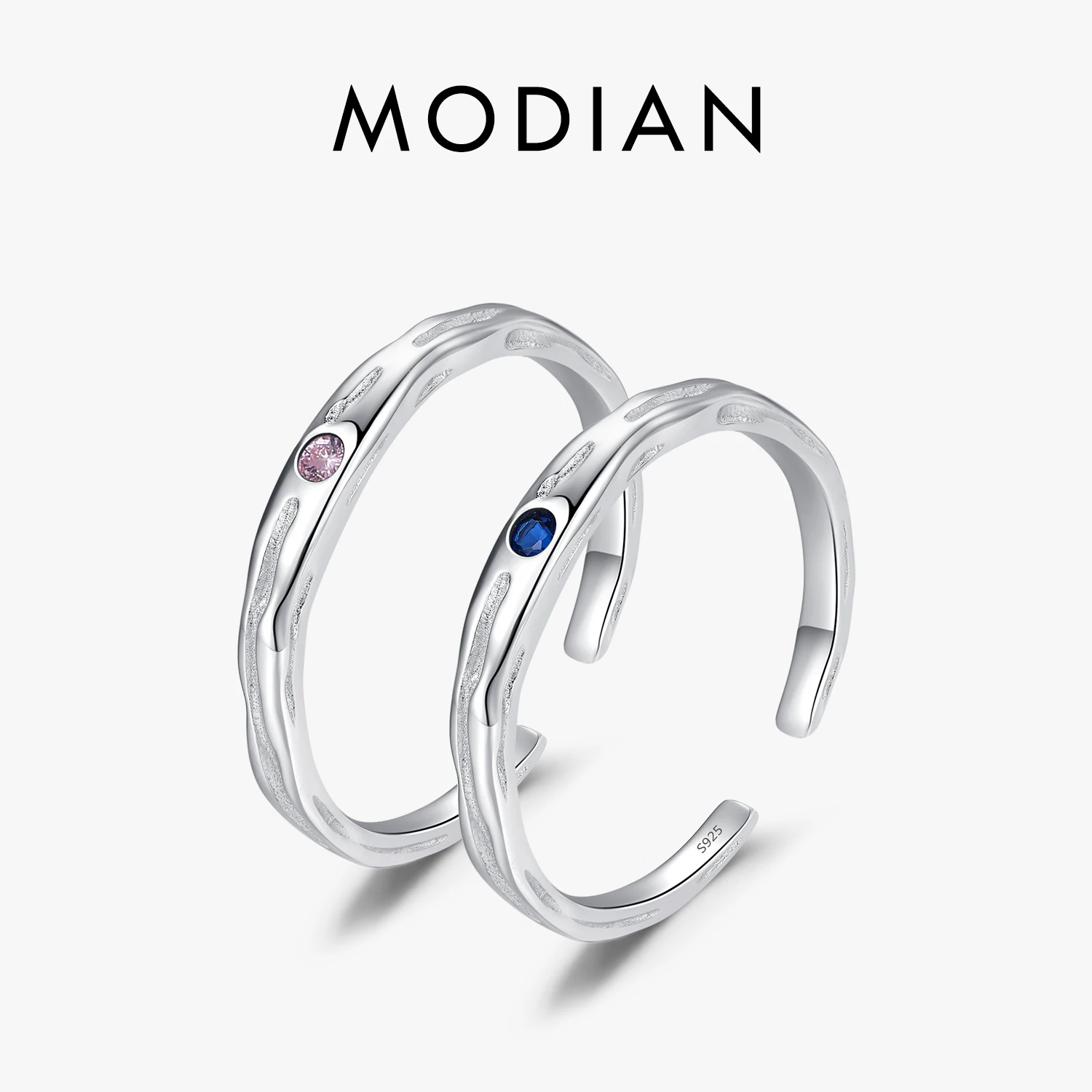 MODIAN 925 Sterling Silver Vintage Pattern Opening Size 6-9 Ring Adjustable Retro Stackable Finger Rings For Women Fine Jewelry 1