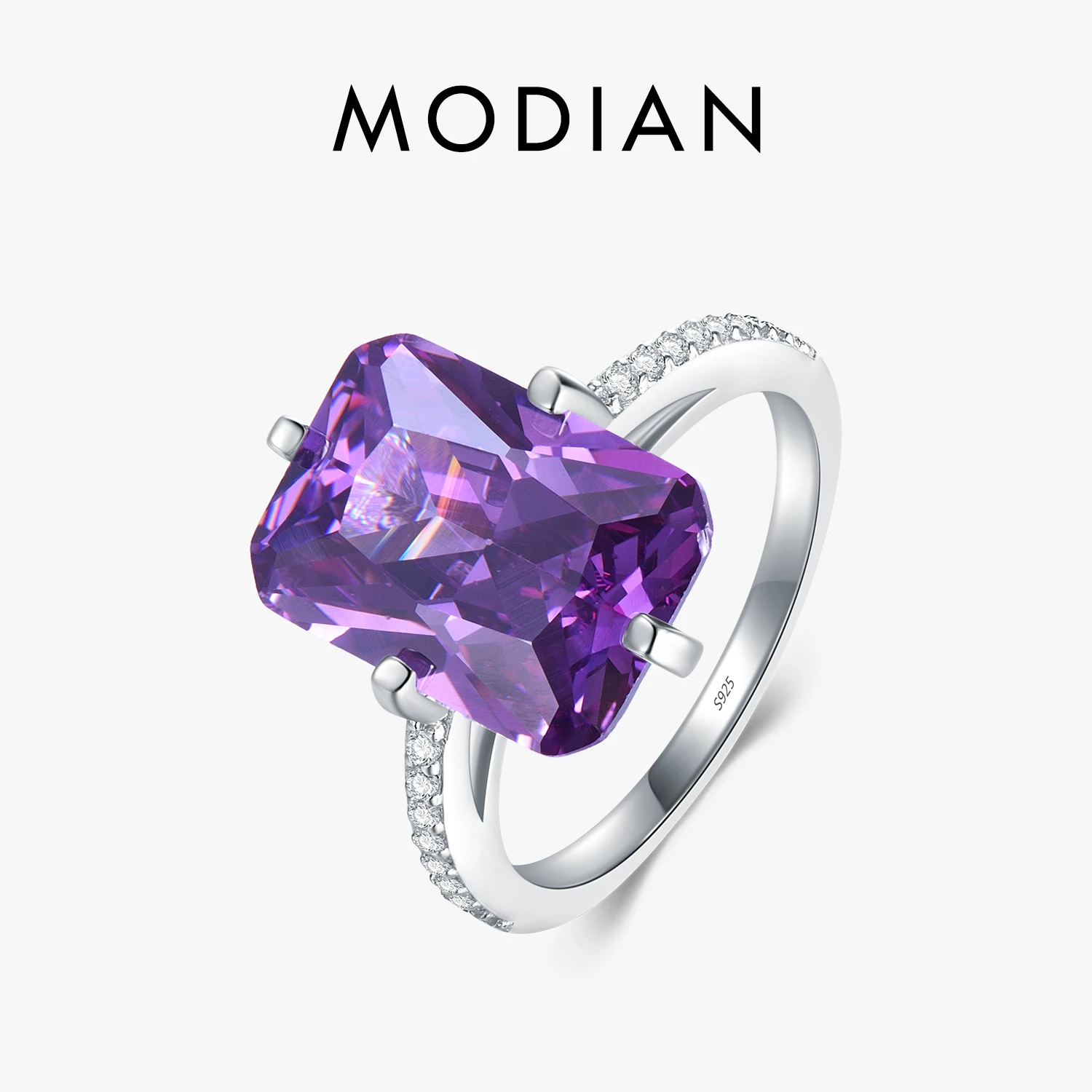 Modian Instagram New Classic Fashion 925 Sterling Silver Luxury Rings For Women Anniversary Engagement Jewelry Silver Ring Anel 1