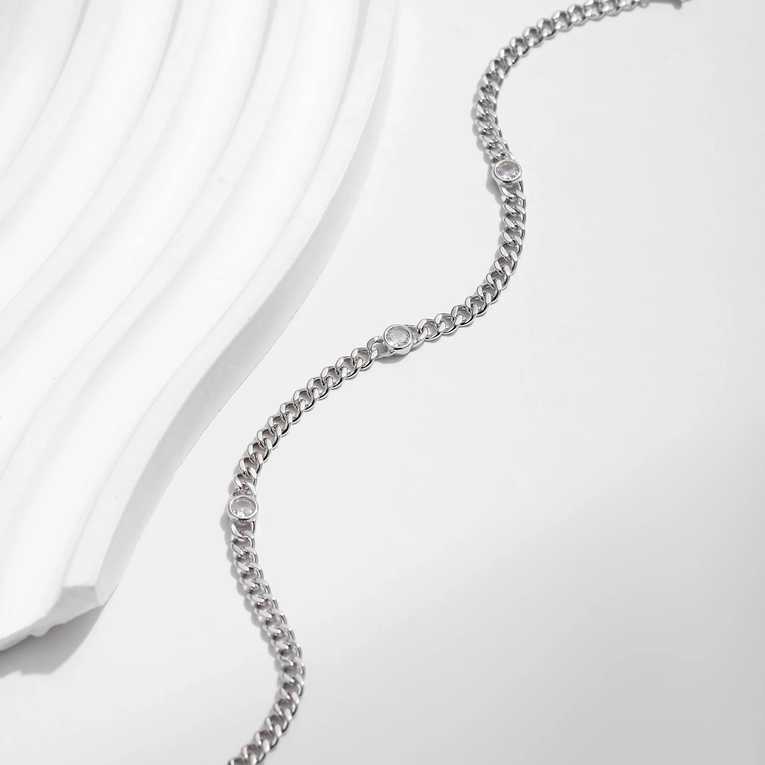 MODIAN White Gold Plated D Color Round Moissanite Twisted Bracelet 925 Sterling Silver VVS1 Dainty Adjustable Jewelry Gifts 6