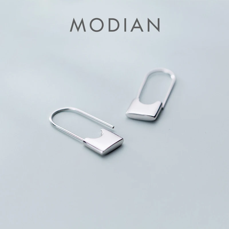 Modian Unique Design Stud Earrings Sterling Silver 925 Fashion HipHop Punk Earings Anti-allergy Earrings for Girl Women Gifts 1