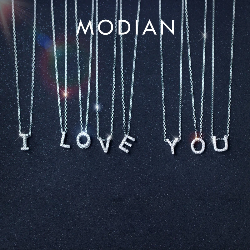 Luxury Brand New 26 Letters Necklace Pendant Real 925 Sterling Silver Inlay AAAAA Cubic Zircon Necklace Pendant  For Women 1