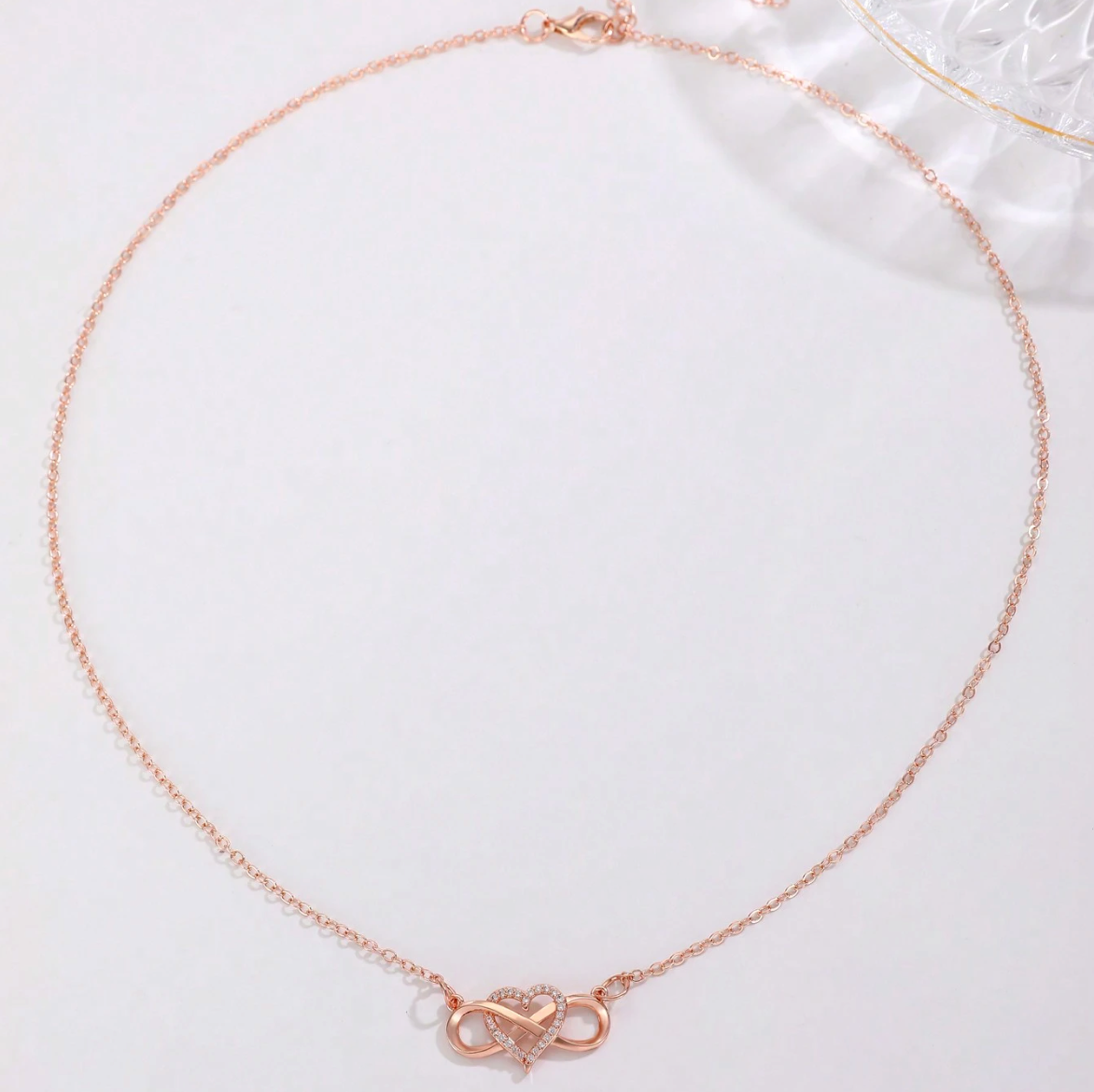 Women's Necklace Infinity Heart Cubic Pendant Stainless Steel Chain Woman Charm | eBay - Image 3