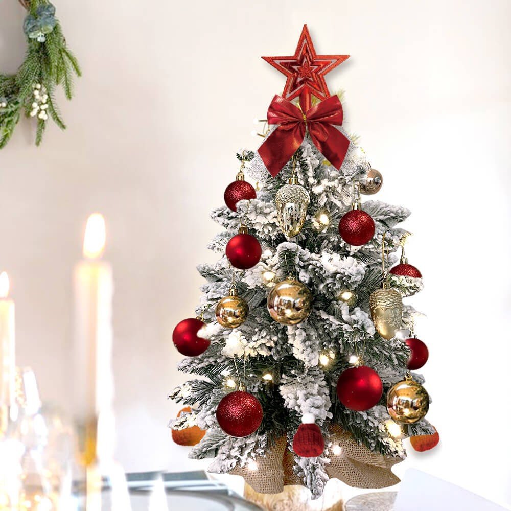 2ft Mini Christmas Tree With Light Artificial Small Tabletop Christmas Decoratio - Image 2