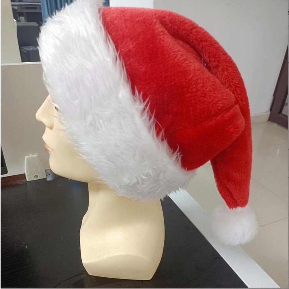 Christmas Santa Claus Cap Adult Christmas Holiday Hat Thickened Santa Claus Hat - Image 3