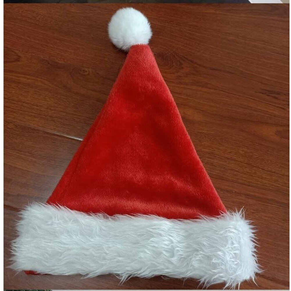 Christmas Santa Claus Cap Adult Christmas Holiday Hat Thickened Santa Claus Hat - Image 5