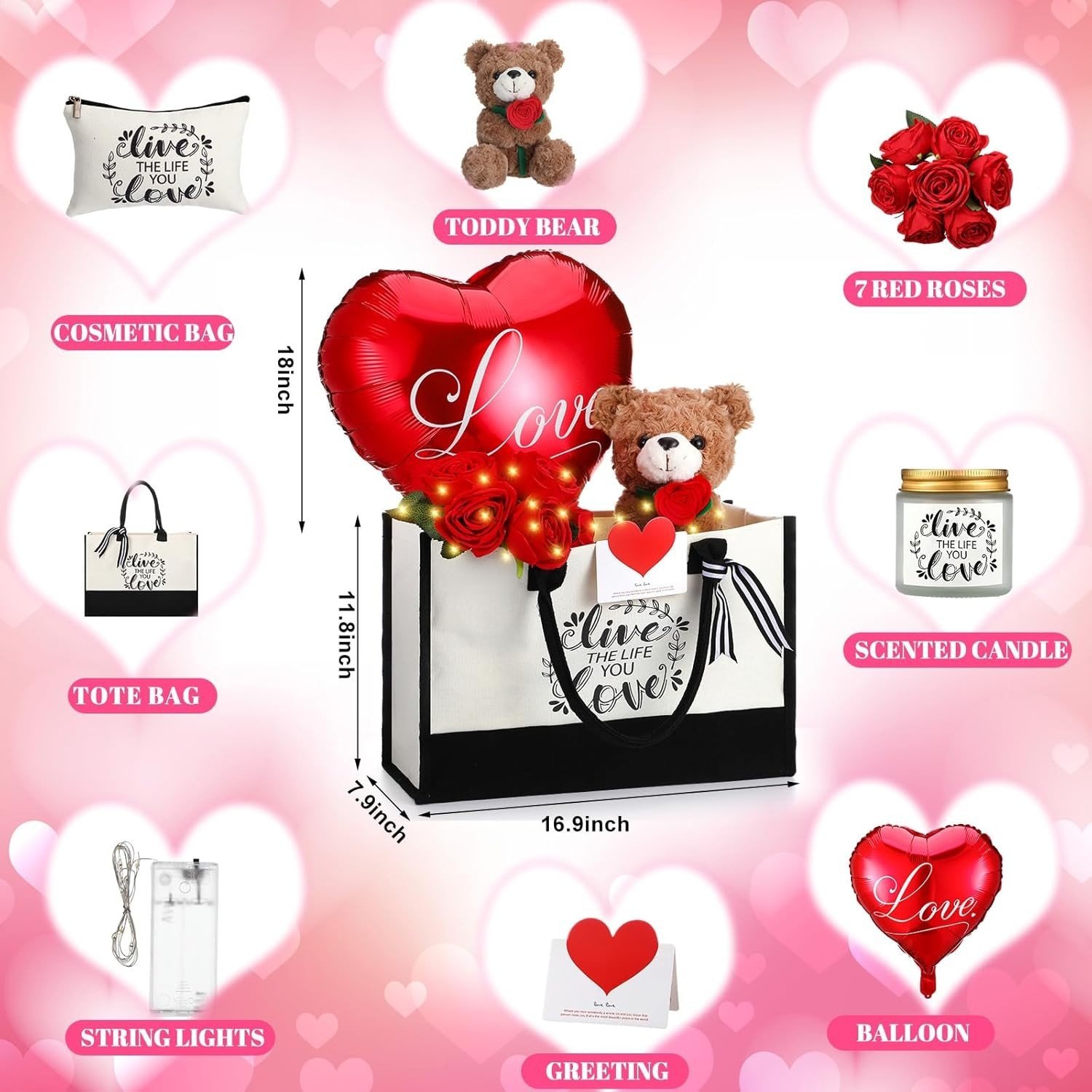 Valentines Day Gifts for Her Daughter,Girlfriend and Wife,Gift Baskets for Women | - Image 2