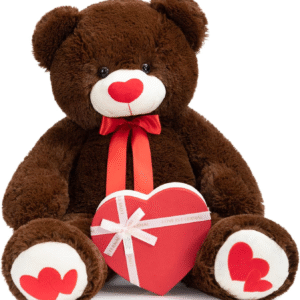 Big Teddy Bear Stuffed Animal Large Bear Plush with Red Heart for Girlfriend and |